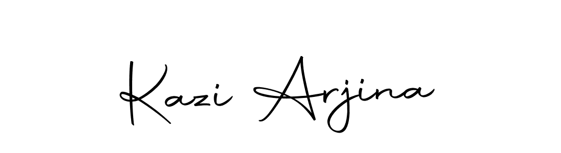 Design your own signature with our free online signature maker. With this signature software, you can create a handwritten (Autography-DOLnW) signature for name Kazi Arjina. Kazi Arjina signature style 10 images and pictures png