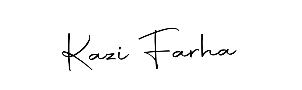 How to make Kazi Farha name signature. Use Autography-DOLnW style for creating short signs online. This is the latest handwritten sign. Kazi Farha signature style 10 images and pictures png