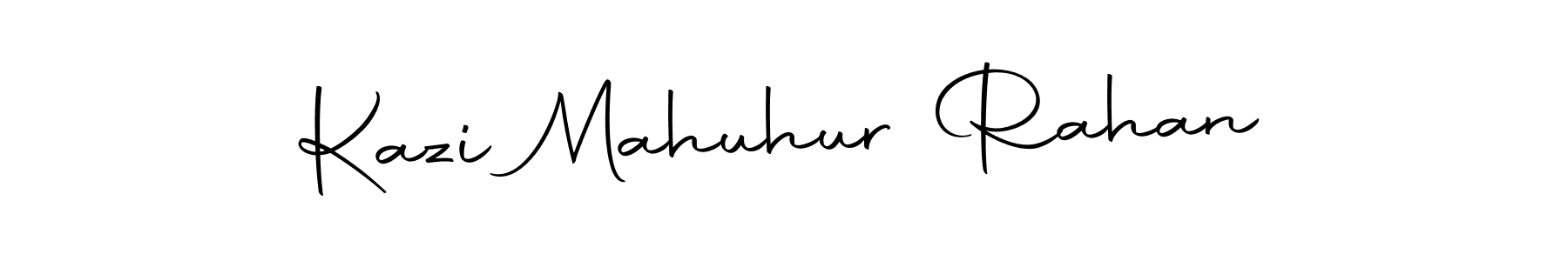 Design your own signature with our free online signature maker. With this signature software, you can create a handwritten (Autography-DOLnW) signature for name Kazi Mahuhur Rahan. Kazi Mahuhur Rahan signature style 10 images and pictures png