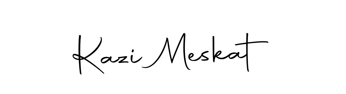 How to make Kazi Meskat name signature. Use Autography-DOLnW style for creating short signs online. This is the latest handwritten sign. Kazi Meskat signature style 10 images and pictures png