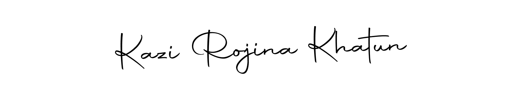 How to make Kazi Rojina Khatun name signature. Use Autography-DOLnW style for creating short signs online. This is the latest handwritten sign. Kazi Rojina Khatun signature style 10 images and pictures png