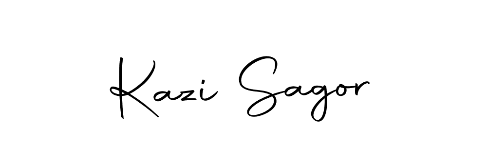 How to make Kazi Sagor name signature. Use Autography-DOLnW style for creating short signs online. This is the latest handwritten sign. Kazi Sagor signature style 10 images and pictures png