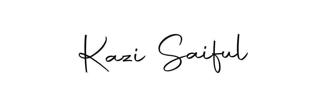 Design your own signature with our free online signature maker. With this signature software, you can create a handwritten (Autography-DOLnW) signature for name Kazi Saiful. Kazi Saiful signature style 10 images and pictures png