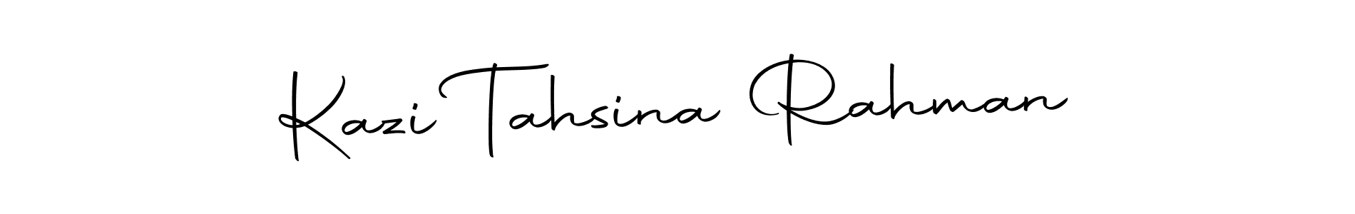 Create a beautiful signature design for name Kazi Tahsina Rahman. With this signature (Autography-DOLnW) fonts, you can make a handwritten signature for free. Kazi Tahsina Rahman signature style 10 images and pictures png