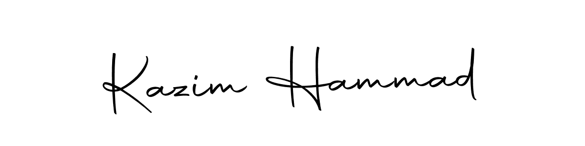 How to make Kazim Hammad name signature. Use Autography-DOLnW style for creating short signs online. This is the latest handwritten sign. Kazim Hammad signature style 10 images and pictures png