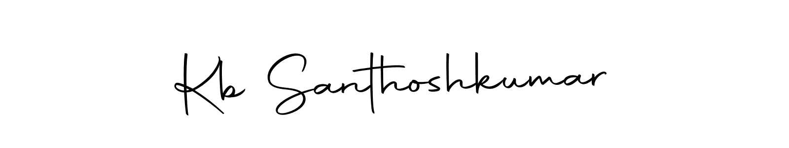 Make a short Kb Santhoshkumar signature style. Manage your documents anywhere anytime using Autography-DOLnW. Create and add eSignatures, submit forms, share and send files easily. Kb Santhoshkumar signature style 10 images and pictures png