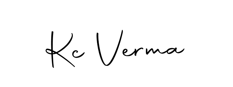 Make a beautiful signature design for name Kc Verma. With this signature (Autography-DOLnW) style, you can create a handwritten signature for free. Kc Verma signature style 10 images and pictures png
