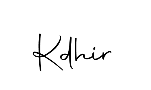 You should practise on your own different ways (Autography-DOLnW) to write your name (Kdhir) in signature. don't let someone else do it for you. Kdhir signature style 10 images and pictures png