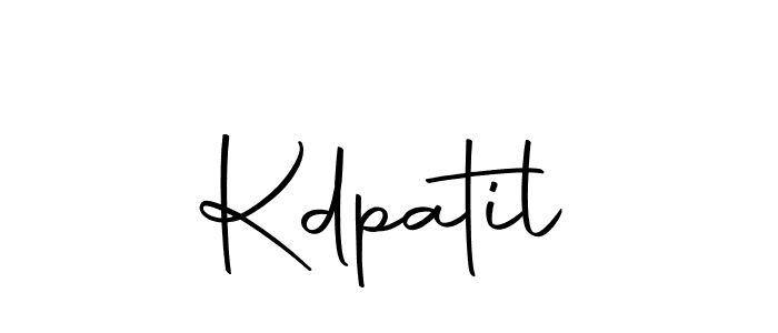 Design your own signature with our free online signature maker. With this signature software, you can create a handwritten (Autography-DOLnW) signature for name Kdpatil. Kdpatil signature style 10 images and pictures png