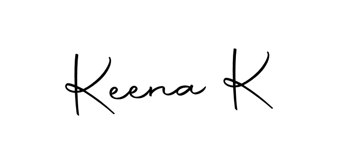 How to make Keena K name signature. Use Autography-DOLnW style for creating short signs online. This is the latest handwritten sign. Keena K signature style 10 images and pictures png