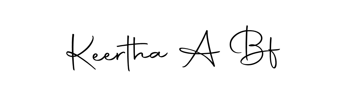 Create a beautiful signature design for name Keertha A Bf. With this signature (Autography-DOLnW) fonts, you can make a handwritten signature for free. Keertha A Bf signature style 10 images and pictures png