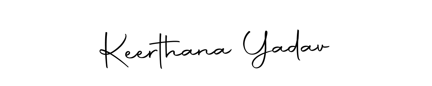 Create a beautiful signature design for name Keerthana Yadav. With this signature (Autography-DOLnW) fonts, you can make a handwritten signature for free. Keerthana Yadav signature style 10 images and pictures png
