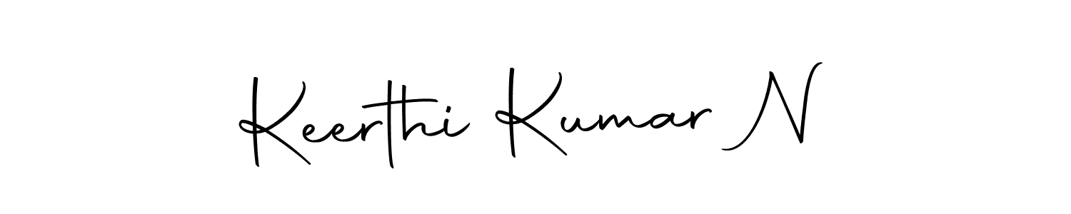 Use a signature maker to create a handwritten signature online. With this signature software, you can design (Autography-DOLnW) your own signature for name Keerthi Kumar N. Keerthi Kumar N signature style 10 images and pictures png
