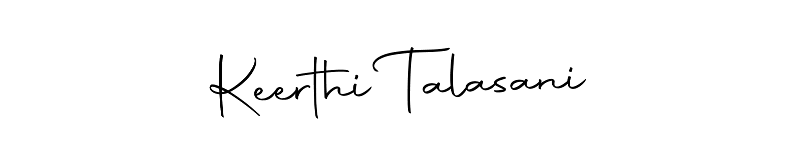 How to make Keerthi Talasani name signature. Use Autography-DOLnW style for creating short signs online. This is the latest handwritten sign. Keerthi Talasani signature style 10 images and pictures png