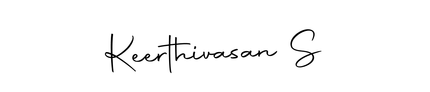 Use a signature maker to create a handwritten signature online. With this signature software, you can design (Autography-DOLnW) your own signature for name Keerthivasan S. Keerthivasan S signature style 10 images and pictures png