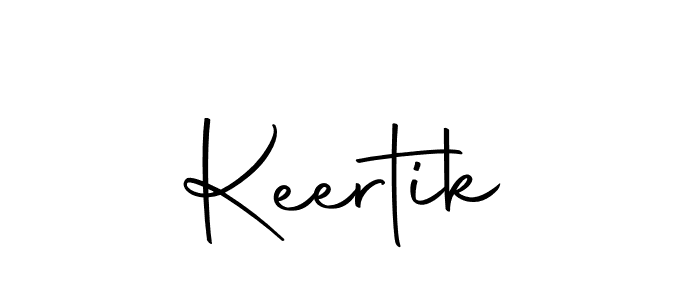 Design your own signature with our free online signature maker. With this signature software, you can create a handwritten (Autography-DOLnW) signature for name Keertik. Keertik signature style 10 images and pictures png