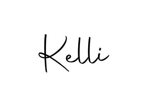Create a beautiful signature design for name Kelli. With this signature (Autography-DOLnW) fonts, you can make a handwritten signature for free. Kelli signature style 10 images and pictures png