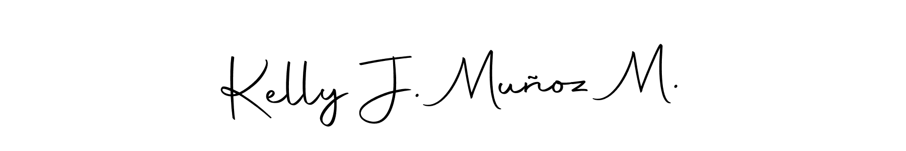 The best way (Autography-DOLnW) to make a short signature is to pick only two or three words in your name. The name Kelly J. Muñoz M. include a total of six letters. For converting this name. Kelly J. Muñoz M. signature style 10 images and pictures png