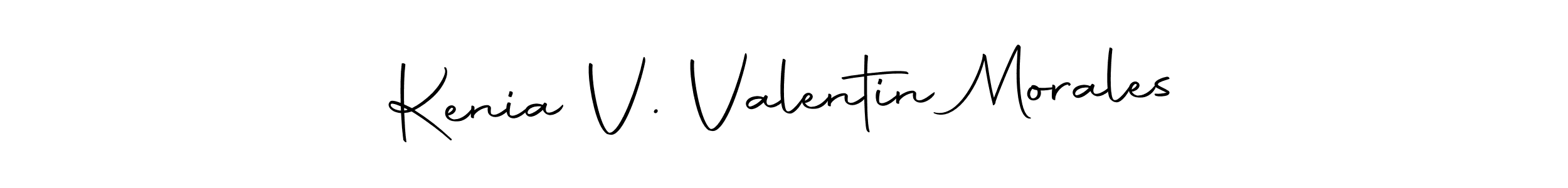 Make a beautiful signature design for name Kenia V. Valentin Morales. Use this online signature maker to create a handwritten signature for free. Kenia V. Valentin Morales signature style 10 images and pictures png