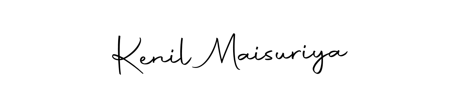 You can use this online signature creator to create a handwritten signature for the name Kenil Maisuriya. This is the best online autograph maker. Kenil Maisuriya signature style 10 images and pictures png