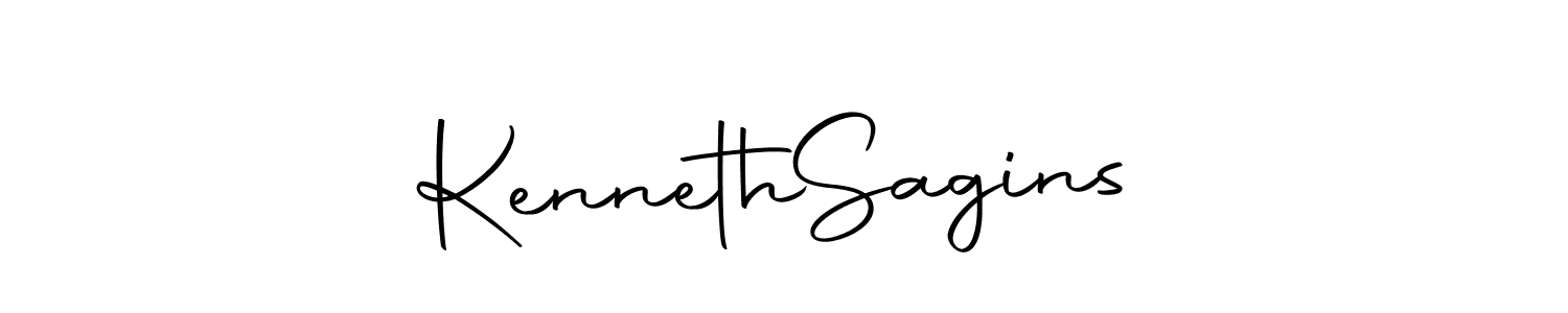 How to make Kenneth  Sagins name signature. Use Autography-DOLnW style for creating short signs online. This is the latest handwritten sign. Kenneth  Sagins signature style 10 images and pictures png