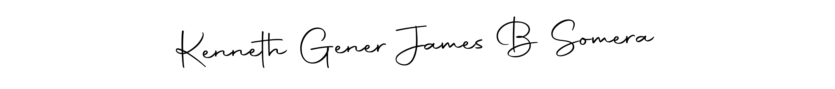 Autography-DOLnW is a professional signature style that is perfect for those who want to add a touch of class to their signature. It is also a great choice for those who want to make their signature more unique. Get Kenneth Gener James B Somera name to fancy signature for free. Kenneth Gener James B Somera signature style 10 images and pictures png