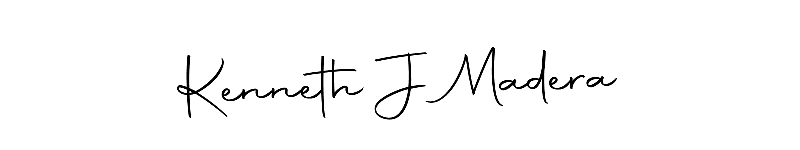 How to make Kenneth J Madera name signature. Use Autography-DOLnW style for creating short signs online. This is the latest handwritten sign. Kenneth J Madera signature style 10 images and pictures png