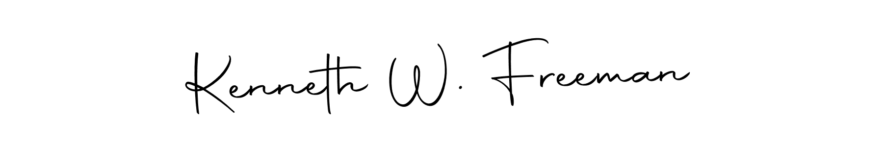 How to make Kenneth W. Freeman name signature. Use Autography-DOLnW style for creating short signs online. This is the latest handwritten sign. Kenneth W. Freeman signature style 10 images and pictures png