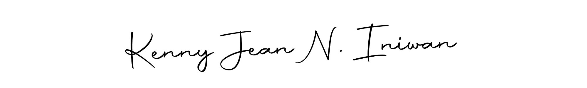 How to make Kenny Jean N. Iniwan name signature. Use Autography-DOLnW style for creating short signs online. This is the latest handwritten sign. Kenny Jean N. Iniwan signature style 10 images and pictures png