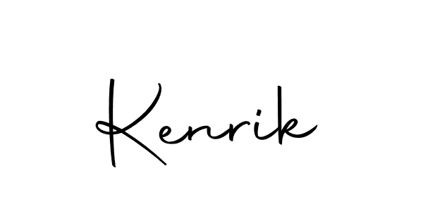 Design your own signature with our free online signature maker. With this signature software, you can create a handwritten (Autography-DOLnW) signature for name Kenrik. Kenrik signature style 10 images and pictures png