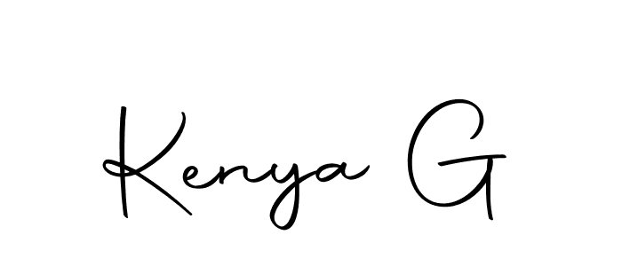 Similarly Autography-DOLnW is the best handwritten signature design. Signature creator online .You can use it as an online autograph creator for name Kenya G. Kenya G signature style 10 images and pictures png