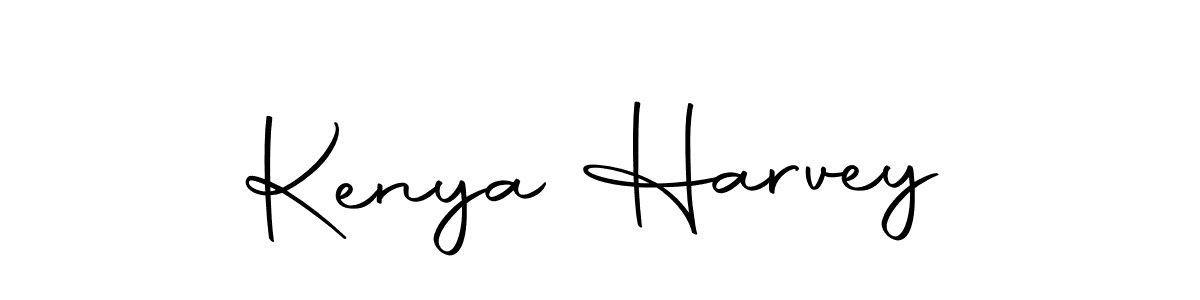 How to make Kenya Harvey name signature. Use Autography-DOLnW style for creating short signs online. This is the latest handwritten sign. Kenya Harvey signature style 10 images and pictures png