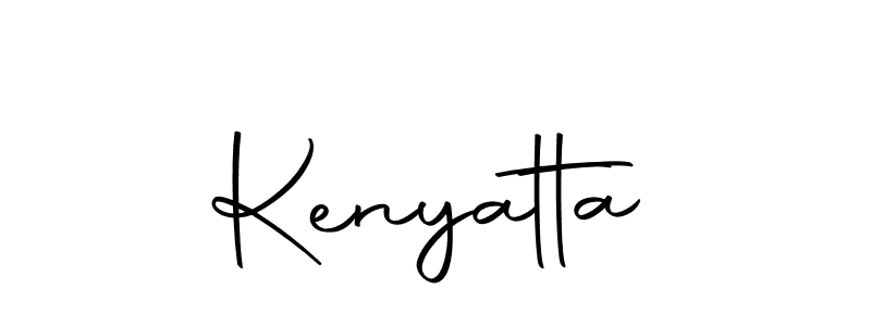 Use a signature maker to create a handwritten signature online. With this signature software, you can design (Autography-DOLnW) your own signature for name Kenyatta. Kenyatta signature style 10 images and pictures png