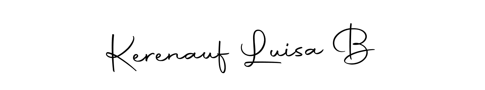 This is the best signature style for the Kerenauf Luisa B name. Also you like these signature font (Autography-DOLnW). Mix name signature. Kerenauf Luisa B signature style 10 images and pictures png