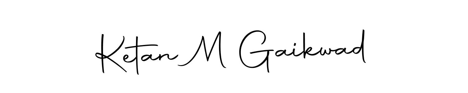 How to make Ketan M Gaikwad name signature. Use Autography-DOLnW style for creating short signs online. This is the latest handwritten sign. Ketan M Gaikwad signature style 10 images and pictures png