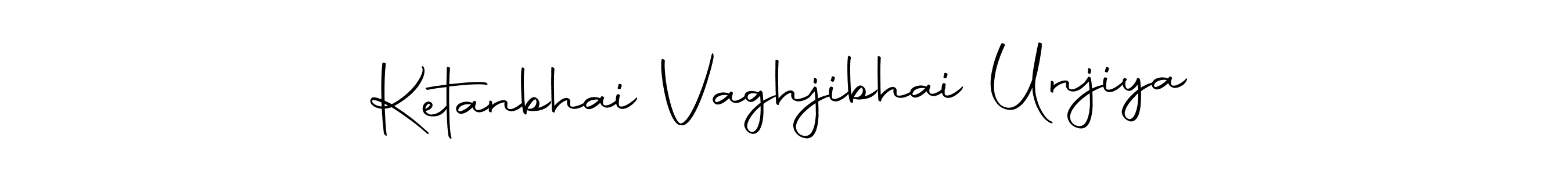 How to make Ketanbhai Vaghjibhai Unjiya name signature. Use Autography-DOLnW style for creating short signs online. This is the latest handwritten sign. Ketanbhai Vaghjibhai Unjiya signature style 10 images and pictures png