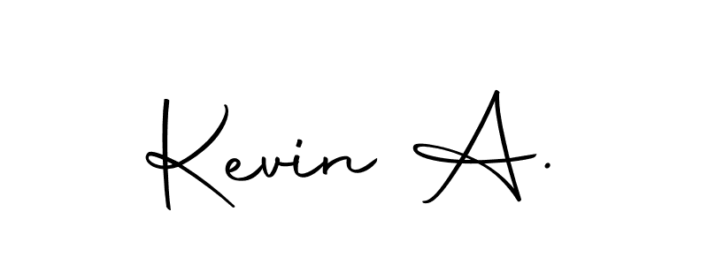 Kevin A. stylish signature style. Best Handwritten Sign (Autography-DOLnW) for my name. Handwritten Signature Collection Ideas for my name Kevin A.. Kevin A. signature style 10 images and pictures png