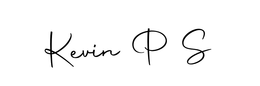 How to make Kevin P S name signature. Use Autography-DOLnW style for creating short signs online. This is the latest handwritten sign. Kevin P S signature style 10 images and pictures png