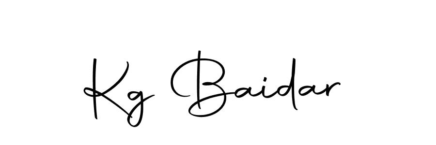 Create a beautiful signature design for name Kg Baidar. With this signature (Autography-DOLnW) fonts, you can make a handwritten signature for free. Kg Baidar signature style 10 images and pictures png