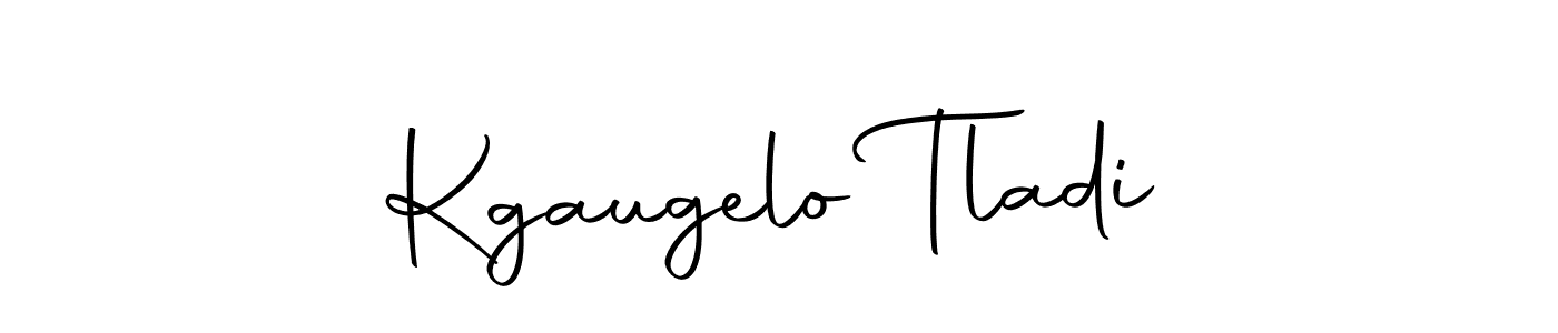 Design your own signature with our free online signature maker. With this signature software, you can create a handwritten (Autography-DOLnW) signature for name Kgaugelo Tladi. Kgaugelo Tladi signature style 10 images and pictures png