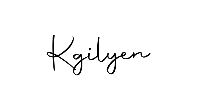Design your own signature with our free online signature maker. With this signature software, you can create a handwritten (Autography-DOLnW) signature for name Kgilyen. Kgilyen signature style 10 images and pictures png