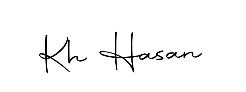 How to make Kh Hasan name signature. Use Autography-DOLnW style for creating short signs online. This is the latest handwritten sign. Kh Hasan signature style 10 images and pictures png