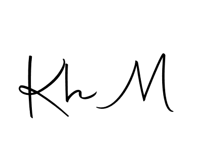 You should practise on your own different ways (Autography-DOLnW) to write your name (Kh M) in signature. don't let someone else do it for you. Kh M signature style 10 images and pictures png