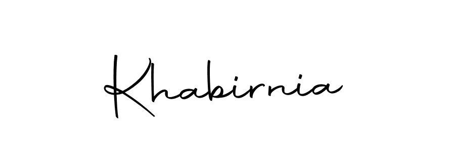 Design your own signature with our free online signature maker. With this signature software, you can create a handwritten (Autography-DOLnW) signature for name Khabirnia. Khabirnia signature style 10 images and pictures png