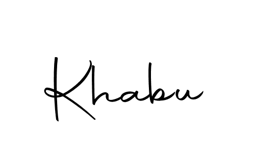 Design your own signature with our free online signature maker. With this signature software, you can create a handwritten (Autography-DOLnW) signature for name Khabu. Khabu signature style 10 images and pictures png