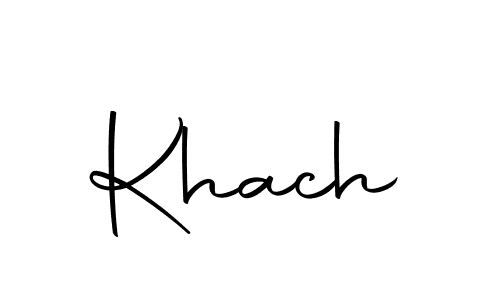 Use a signature maker to create a handwritten signature online. With this signature software, you can design (Autography-DOLnW) your own signature for name Khach. Khach signature style 10 images and pictures png