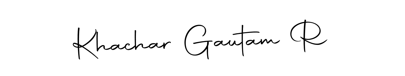 This is the best signature style for the Khachar Gautam R name. Also you like these signature font (Autography-DOLnW). Mix name signature. Khachar Gautam R signature style 10 images and pictures png
