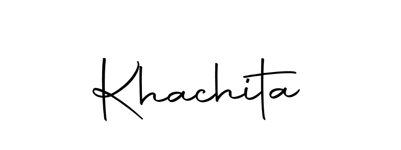 Use a signature maker to create a handwritten signature online. With this signature software, you can design (Autography-DOLnW) your own signature for name Khachita. Khachita signature style 10 images and pictures png