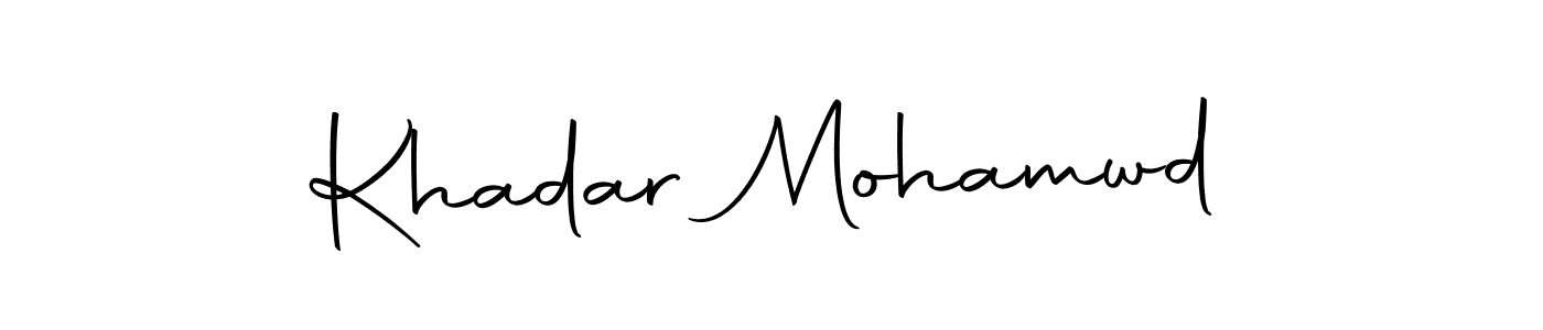 Also we have Khadar Mohamwd name is the best signature style. Create professional handwritten signature collection using Autography-DOLnW autograph style. Khadar Mohamwd signature style 10 images and pictures png