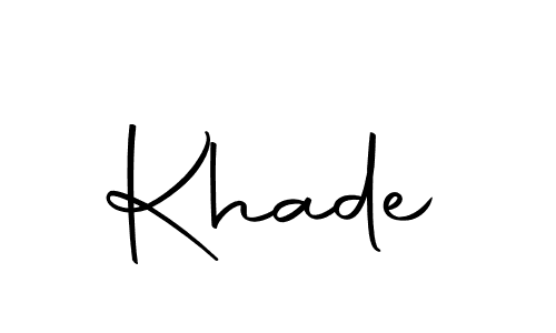 How to make Khade signature? Autography-DOLnW is a professional autograph style. Create handwritten signature for Khade name. Khade signature style 10 images and pictures png